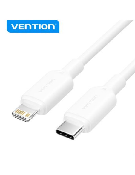 CABLE USB C A LIGHTNING | 3A | 1MTR BLANCO VENTION