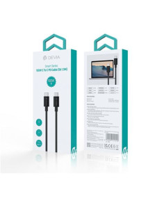 CABLE USB TIPO C A TIPO C 1.5M 100W DEVIA 2