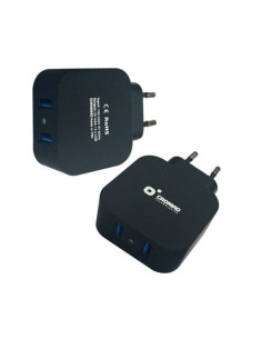 CARGADOR DE CORRIENTE 4.8A 2xUSB NEGRO CROMAD 2