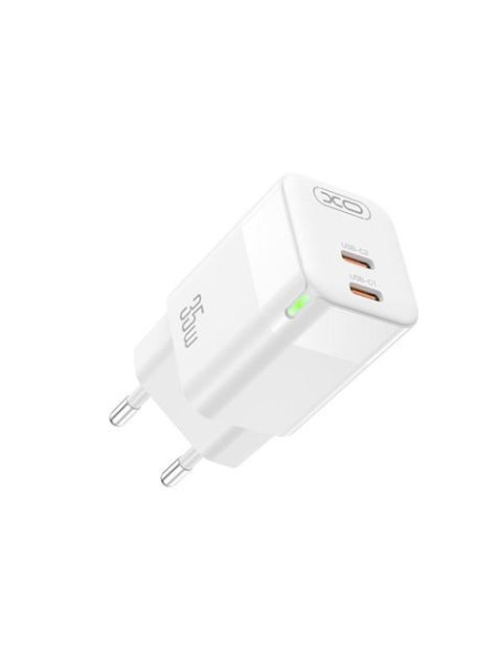 CARGADOR DE CORRIENTE CE07 35W 2 X TIPO C XO BLANCO