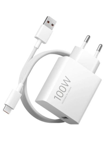 CARGADOR DE PARED XIAOMI 100W CABLE USB-A + USB-C