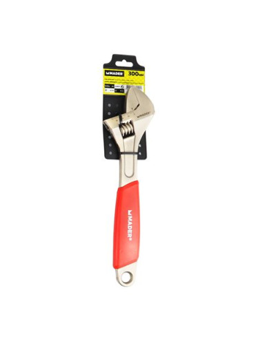 LLAVE INGLESA 12\"- 300MM MANGO RECUBIERTO ROJO MADER