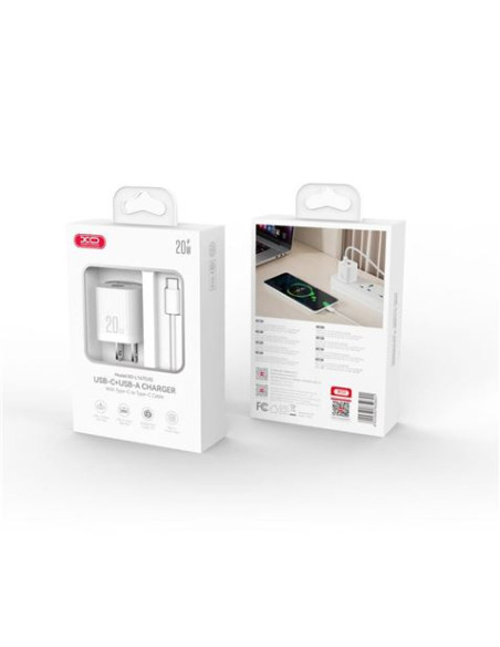 CARGADOR USB 20W 1X USB-A Y 1X USB-C L147 XO
