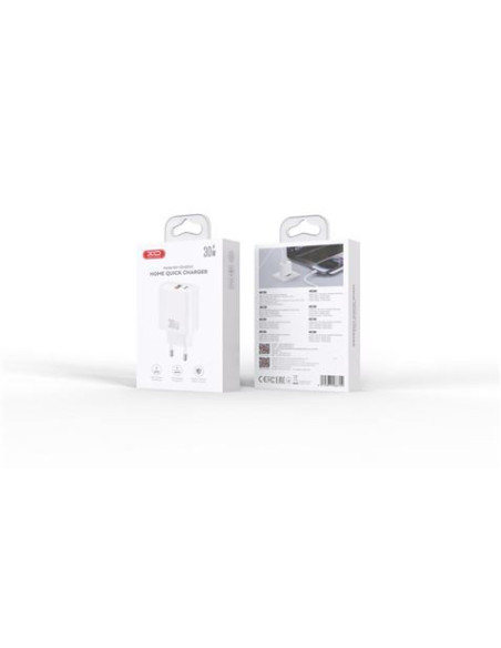 CARGADOR USB 30W 1X USB-A Y 1X USB-C CE40 XO