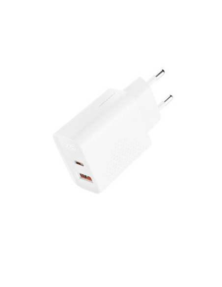CARGADOR USB CARGA RAPIDA 20W 1X USB-A Y 1X USB-C