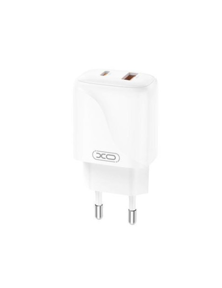 CARGADOR USB+USB-C 20W L158 BLANCO XO