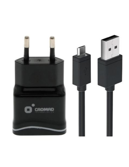 PACK CARGADOR CORRIENTE 2.1A + CABLE MICRO USB CROMAD