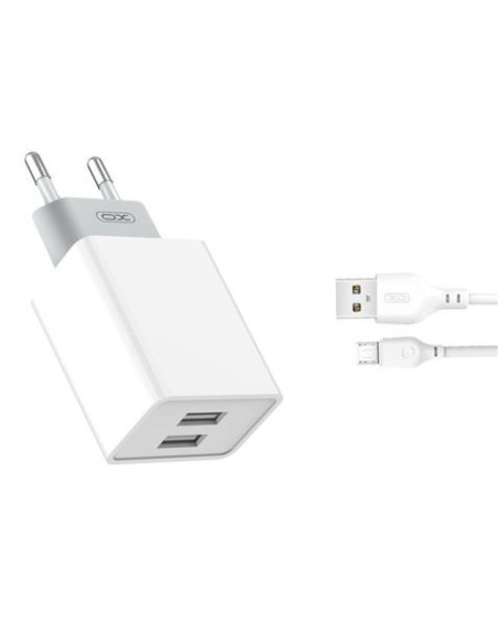 PACK CARGADOR CORRIENTE L65 2.4A + CABLE MICRO USB XO