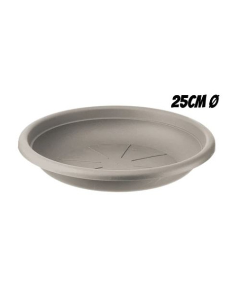 PLATO PARA MACETA 25CM TORTORA ARTPLAST