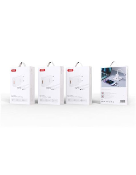 CARGADOR DE CORRIENTE USB 18W CON CABLE TIPO C XO