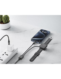 CABLE 2 EN 1 60W TIPO C + CABLE CARGA MAGNETICA APPLE WATCH NEGRO XO 2