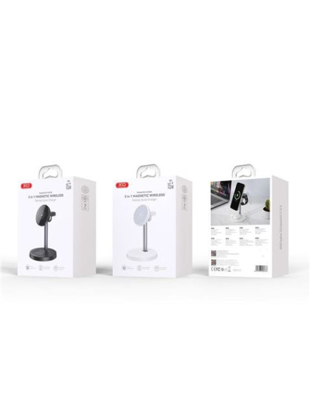 CARGADOR INALAMBRICO MAGNETICO 3 EN 1 CX038 BLANCO XO