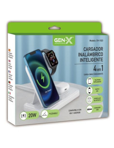 SOPORTE CARGADOR INALAMBRICO 4 EN 1 20W GENX 2