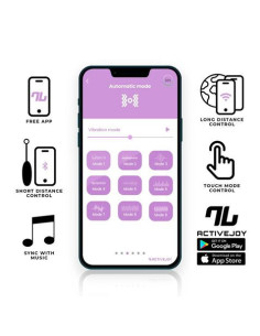 HUEVO MASTURBADOR VIBRADOR FEMENINO CON APP AZUL/VIOLETA INTOYOU 2