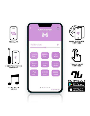 HUEVO MASTURBADOR VIBRADOR FEMENINO CON APP ROSA/AZUL INTOYOU