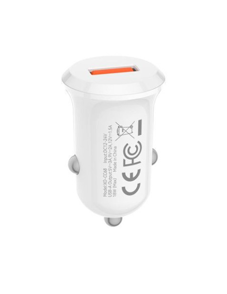 CARGADOR DE MECHERO 18W CC68 BLANCO XO
