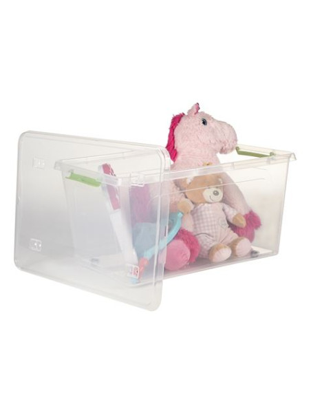 CAJA ORGANIZADORA CON TAPA, RUEDAS Y CIERRES 585X390X300MM ARTPLAST