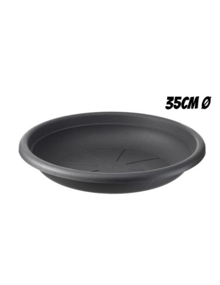 PLATO PARA MACETA 35CM ANTRACITA ARTPLAST