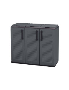 ARMARIO PARA RECICLAJE 3 COMPARTIMIENTOS 1020X370X840MM ARTPLAST 2