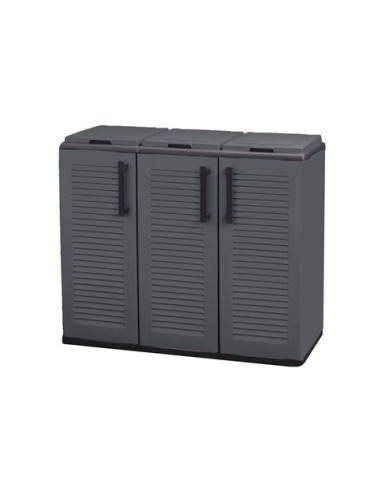 ARMARIO PARA RECICLAJE 3 COMPARTIMIENTOS 1020X370X840MM ARTPLAST
