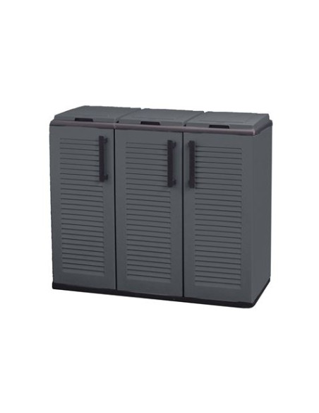 ARMARIO PARA RECICLAJE 3 COMPARTIMIENTOS 1020X370X840MM ARTPLAST