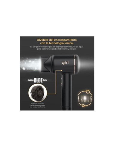 SECADOR DE PELO PROFESIONAL 1600W IÓNICO CON DISPLAY GKL