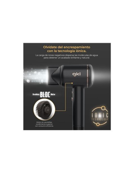 SECADOR DE PELO PROFESIONAL 1600W IÓNICO CON DISPLAY GKL