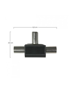 ADAPTADOR INDUCTIVO TV (2 MACHO/1 HEMBRA) NEGRO SEVENON