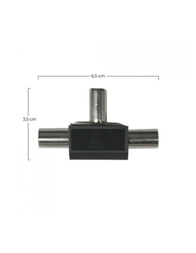 ADAPTADOR INDUCTIVO TV (2 MACHO/1 HEMBRA) NEGRO SEVENON