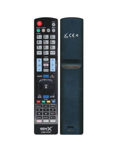 MANDO UNIVERSAL GRANDE PARA TELEVISORES LG LGG-2101 GEN-X