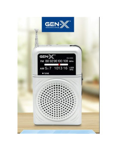 RADIO PORTATIL AM/FM ANALOGICA GRIS FM-4403 GEN-X 2