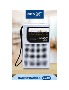 RADIO PORTATIL AM/FM ANALOGICA GRIS FM-4406 GEN-X 2