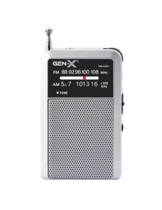 RADIO PORTATIL AM/FM ANALOGICA PLATA FM-4401 GEN-X 2