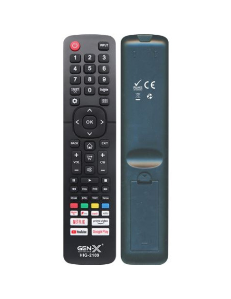 MANDO UNIVERSAL GRANDE PARA TELEVISORES HISENSE HIG-2109 GEN-X