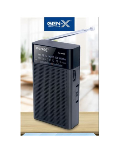 RADIO PORTATIL AM/FM ANALOGICA NEGRA FM-4405 GEN-X