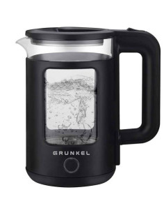 HERVIDOR DE AGUA 1.8 LITROS 150W NEGRO INOX GRUNKEL