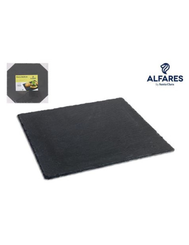 SET 6 BANDEJAS PIZARRA 30X30CM ALFARES