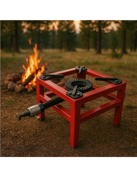 FOGÓN / HORNILLO DE GAS REFORZADO ALTA POTENCIA 1 FUEGO 40X40CM MUVIP