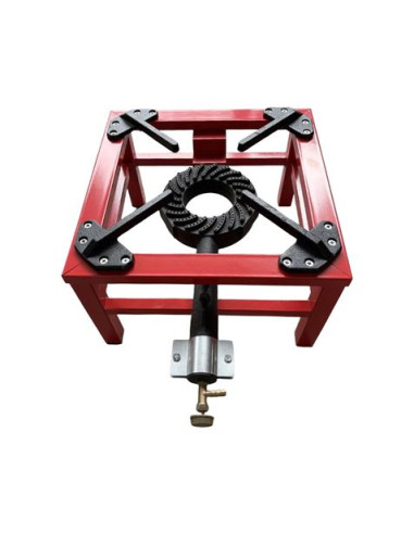 FOGÓN / HORNILLO DE GAS REFORZADO ALTA POTENCIA 1 FUEGO 40X40CM MUVIP