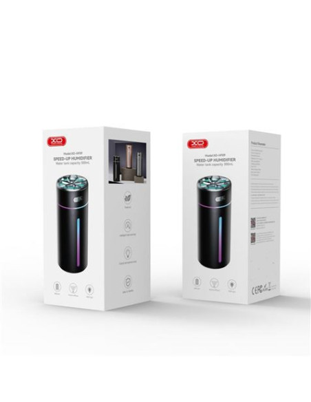 HUMIDIFICADOR PORTATIL CON RGB HF09 PLATA XO