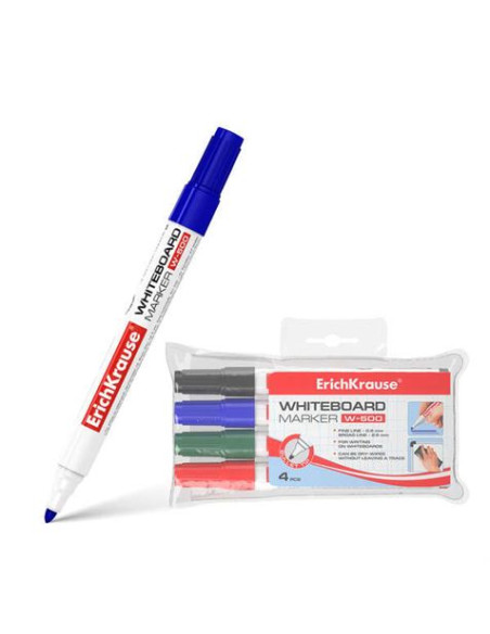 PACK 4 ROTULADORES PARA PIZARRA BLANCA 0.8/2.5MM ERICHKRAUSE