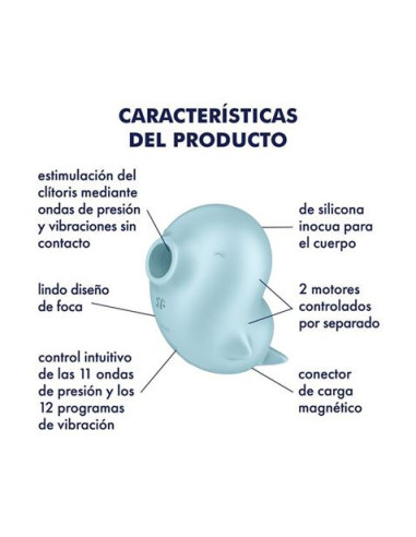 SUCCIONADOR CLITORIS CON VIBRACION SASSY SEAL SATISFYER