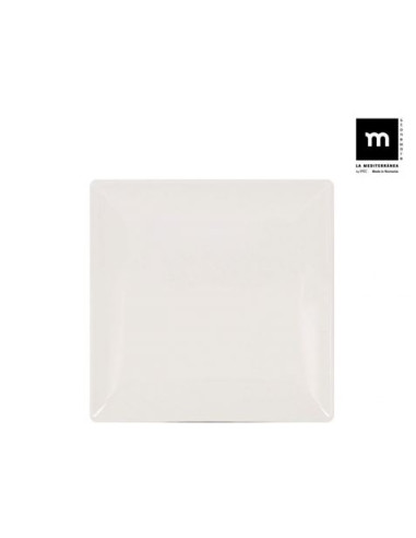 SET 12 PLATOS POSTRE IVORY BRILLO 18CM ELITE LA MEDITERRANEA