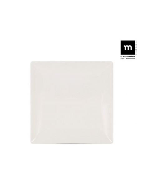 SET 12 PLATOS POSTRE IVORY BRILLO 18CM ELITE LA MEDITERRANEA