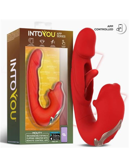 VIBRADOR CON FUNCION DE MORDISQUEO Y FLIPPING MOUTY INTOYOU