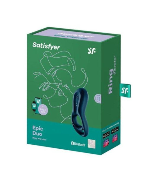 ANILLO VIBRADOR PARA EL PENE CON APP EPIC DUO SATISFYER