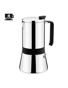 CAFETERA 4 TAZAS INDUCCION ACERO INOX AROMA MONIX