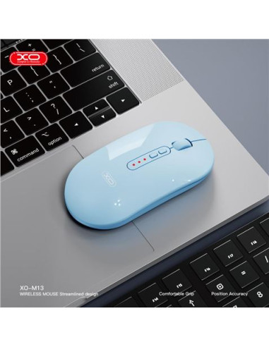 RATON INALAMBRICO WIRELESS / BLUETOOTH 1600DPI AZUL M13 XO