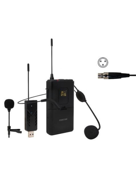 MICROFONO DE CABEZA Y SOLAPA UHF FONESTAR
