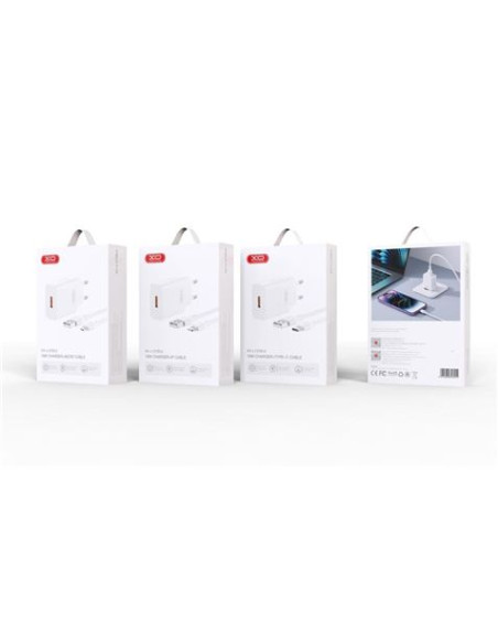 CARGADOR DE CORRIENTE USB 18W CON CABLE TIPO C XO